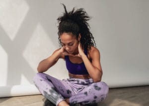 attractive black african american woman in stylish hipster fitness outfit on background Acceptance Path Counseling