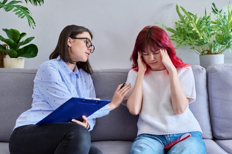 Does therapy help with high-functioning anxiety? A therapist in The Woodlands supports a client through an emotional outburst or shame spiral in Grogan's Forest